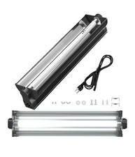 T5 UVB Reptile Light Fixture Combo Kit - 12 Inch 8W Terrarium Hood 10.0 UVA U...