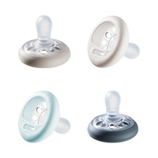 Tommee Tippee Breast-Like Pacifier, 0-6 Months, Symmetrical Design, Natural