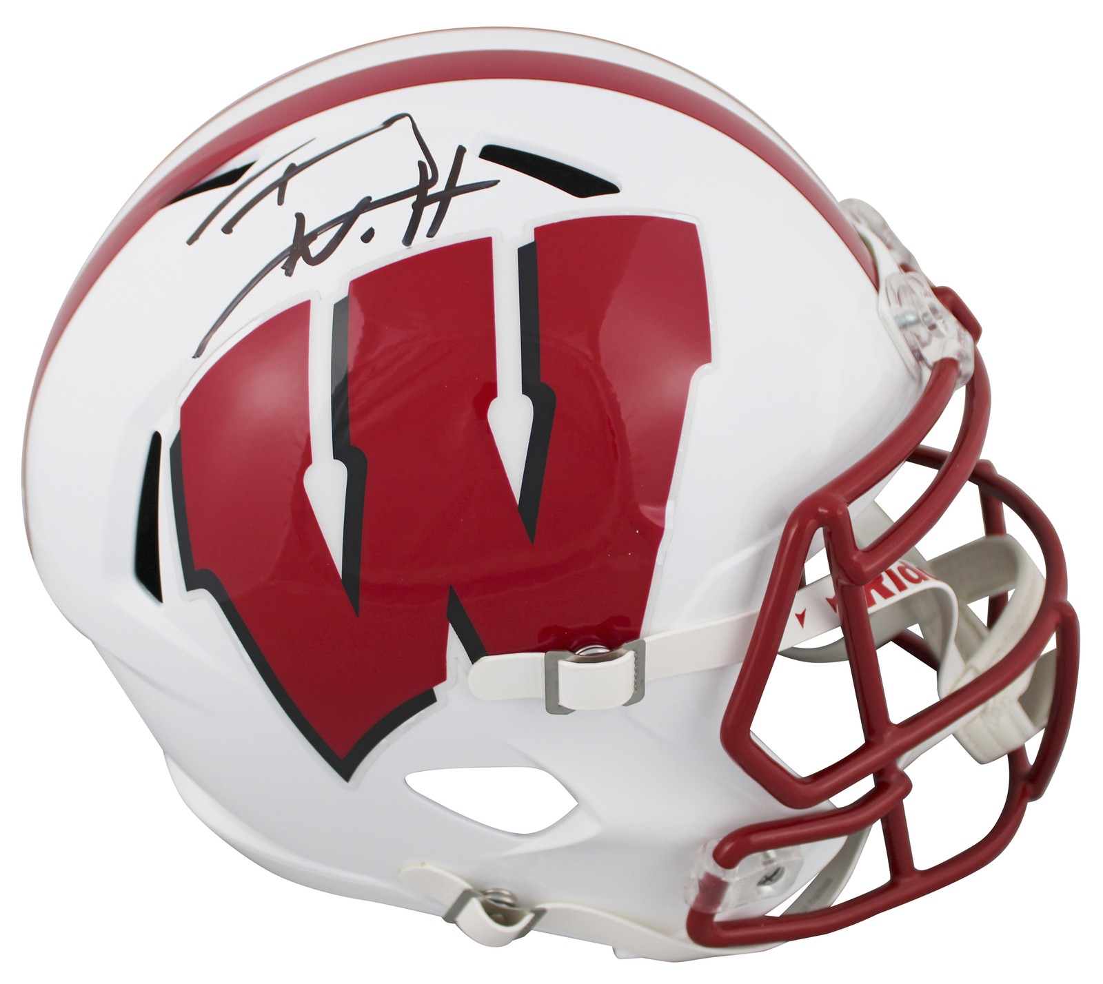T.J. Watt Autographed Signed Wisconsin Badgers Wisconsin Authentic Full Size Speed Rep Helmet BAS Witnessed 