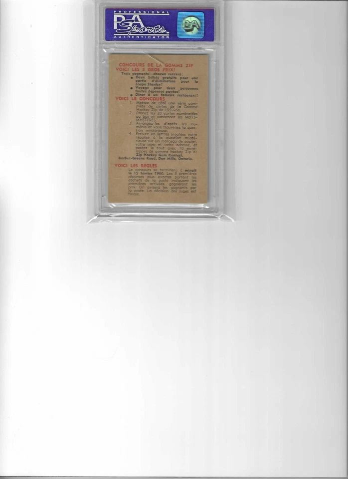 Tarjetas deportivas - 1959 Parkhurst Johnny Bower "Bower in Action" PSA 8 ¡¡¡Casi nuevo-como nuevo!!!! Foto 2 de 3