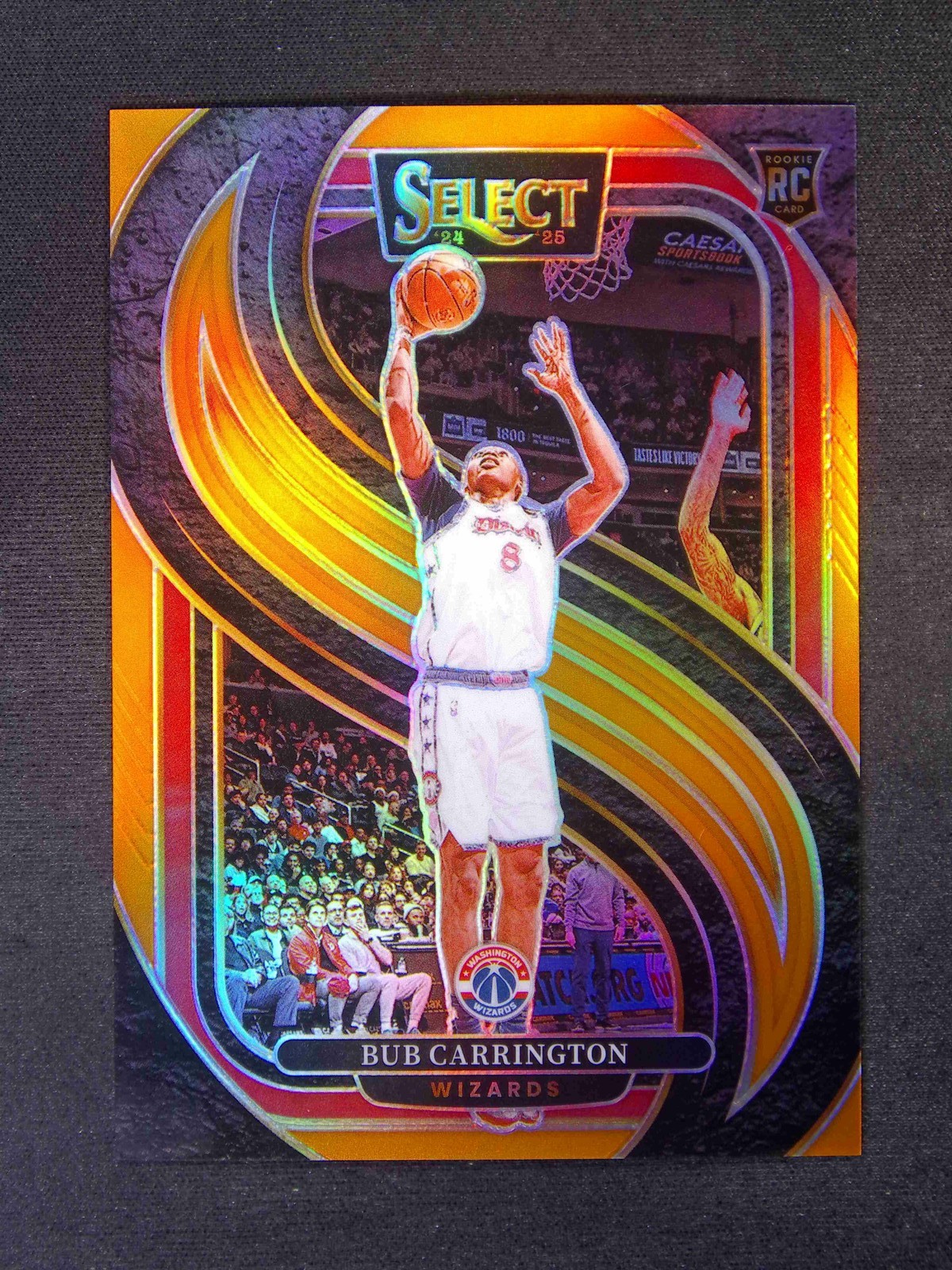 2024-25 Panini Select Bub Carrington #197 RC Rookie Premier Orange /65