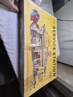COMPLETE SET Antique 1950s Tin Litho Garage with Cars Toys service center MARX!
