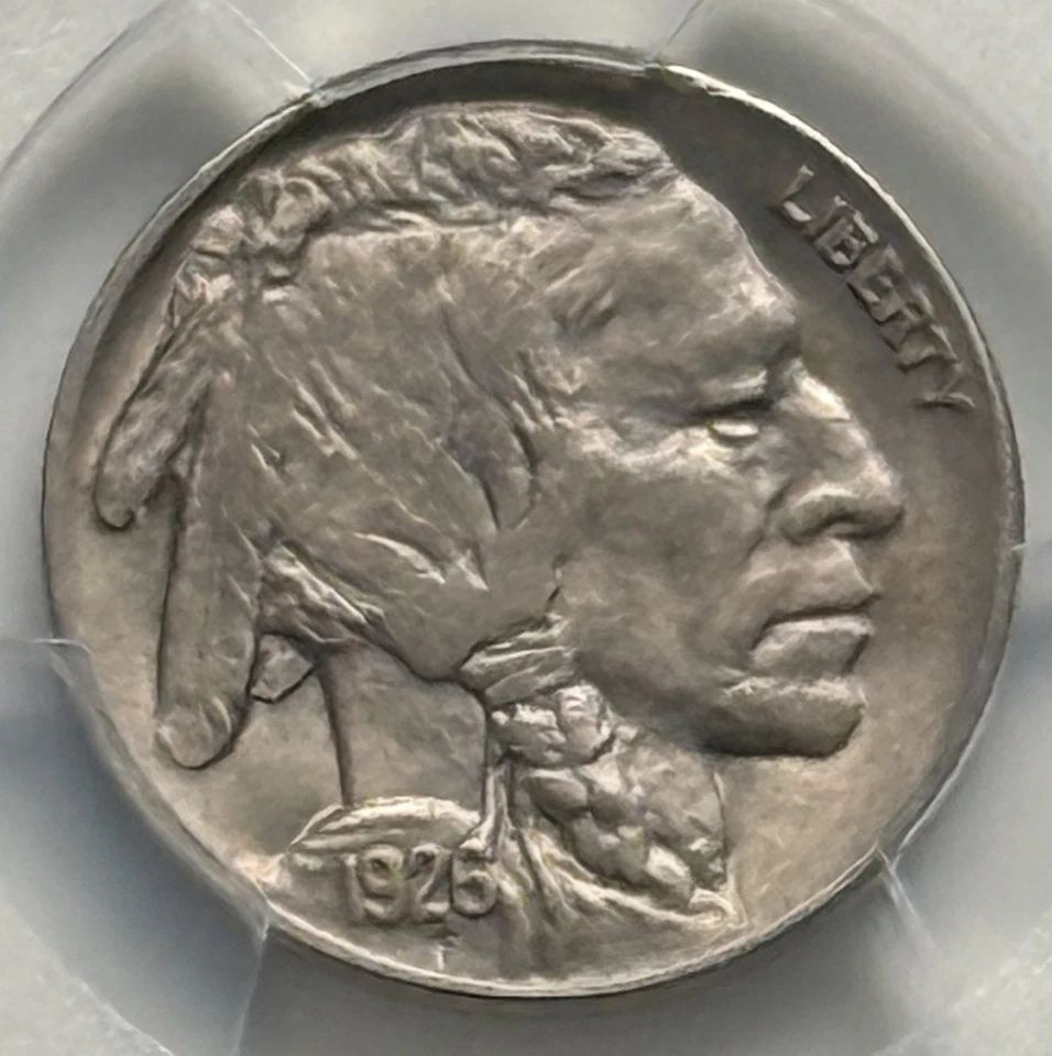 Монета номиналом 5 центов 1926 с изображением буйвола — PCGS MS 62 - Изображение 3 из 4