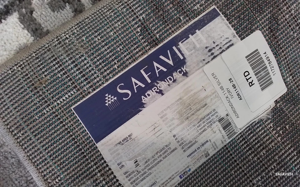 Alfombra PLATA/MARFIL 2'-6" x 8'-0" defecto, precio reducido 1172784914 ADR114B-28 Foto 4 de 4