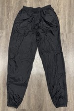 Vintage Nike 90 s White Tag Black Swoosh Nylon Track Pants Size Men s Large RARE