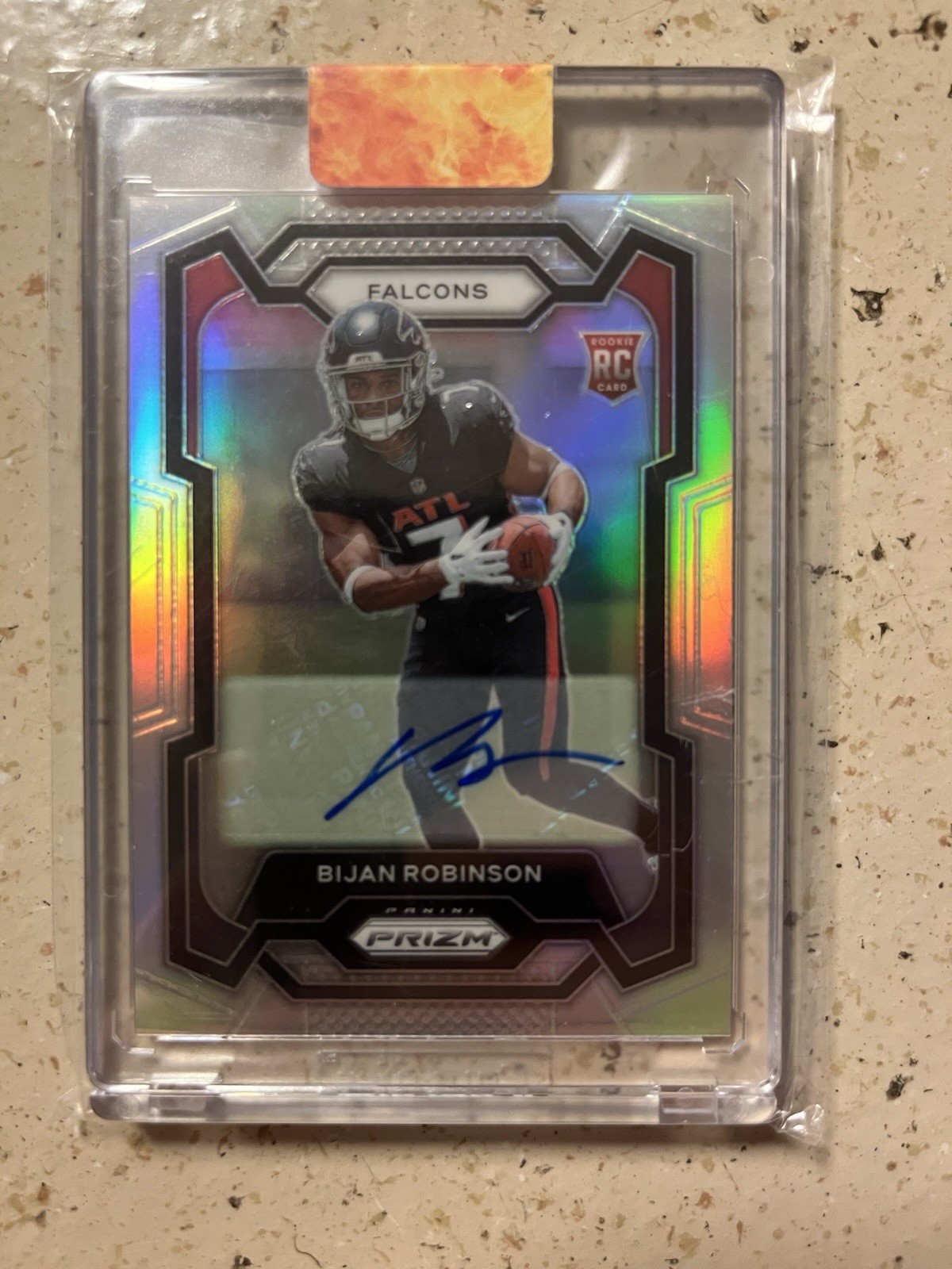 Bijan Robinson 2023 Panini Prizm Silver Prizm Rookie Auto RC #305 Falcons