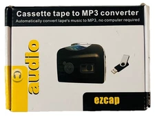 Ezcap EZCAP230 Cassette Tape to MP3 Converter USB Digitizer Walkman Player, New