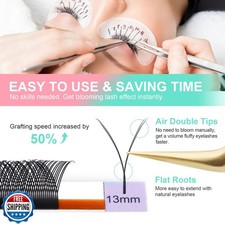 NAGARAKU yy Eyelash Extensions Supplies y lash 0.07mm D curl 13mm Premade Fan...