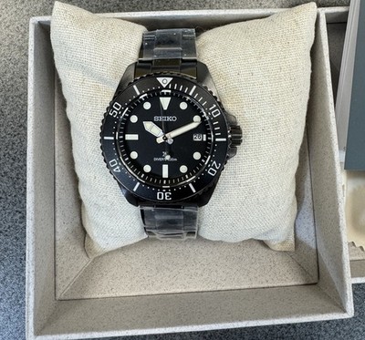 Seiko Prospex Sea Diver Solar Black Bracelet Men's Watch SNE599 Seiko Prospex Sea Diver Solar Black Bracelet Men's Watch SNE599