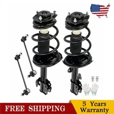 4pcs Front Shocks Strut w/ Sway Bar Link For Toyota Highlander Lexus RX330 RX350