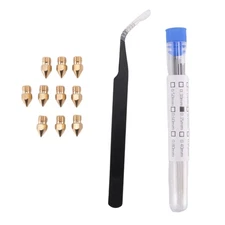 21 Pieces 3D Printer Nozzle and Cleaning Kit 0.4 Mm Mk8 Nozzles 0.4 Mm3325