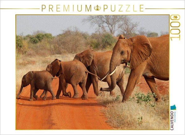 Calvendo Puzzle Elephant Parade | 1000 Pieces, Finished Size 25.2 × 18.9 In (64-image