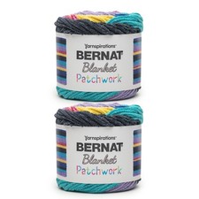 Blanket Patchwork 90S Vibe Yarn - 2 Pack of 300g / 10.5oz - 100 Polyester - ...