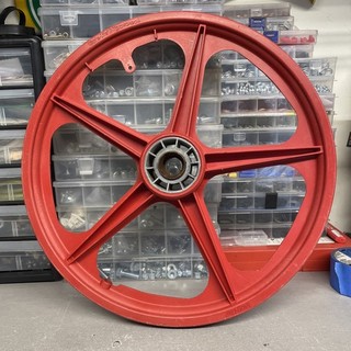 Vintage Sate Lite Mag Lite Rear Mag Wheel 20in BMX Red