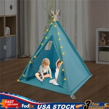 Kids Play Tent Teepee Tent Mat Light Indoor Playhouse Girls Boys Sibling New