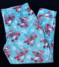 Disney Lilo and Stitch Christmas Pajama Pants Size XL 16-18 Joggers NWOT