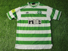 CELTIC 1999/2001 VTG FOOTBALL SOCCER MEN SHIRT JERSEY HOME UMBRO ORIGINAL SIZE L