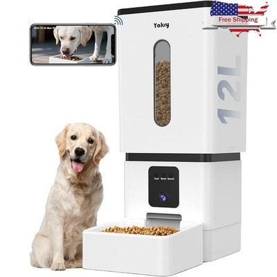 Automatic Dog Feeder W/ HD Camera App Control Two-Way Audio Smart Pet Feeder New