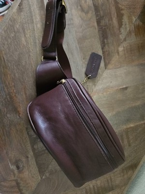 VTG 1995 Coach 0515 Brown Leather Fanny Pack Canteen Waist Pouch