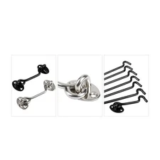 4 Pack Longlasting Stainless Steel Privacy Hook and Eye Gate Latch for Fences