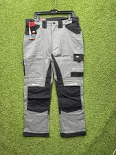 Dickies Pants Mens 36x30 Gray Black GDT Premium Flex Workwear Knee Pad Cargo NWT