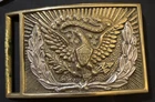 1871 Vintage Eagle Sword Belt Buckle Civil War Parsley Brass Foundries 1960-70s