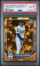2025 Bowman Chrome Sapphire Edition - Yoshinobu Yamamoto #76 Gold /50 PSA 10