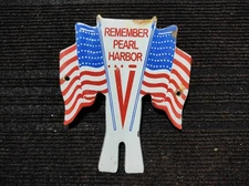 Porcelain Remember Pearl Harbor Enamel Metal Sign Plate Size 6" x 5" Inches