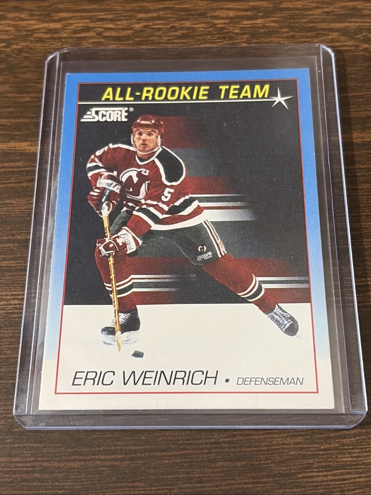 1991-92 Score Canadian - All-Rookie Team Eric Weinrich #380 NJ Devils (B)