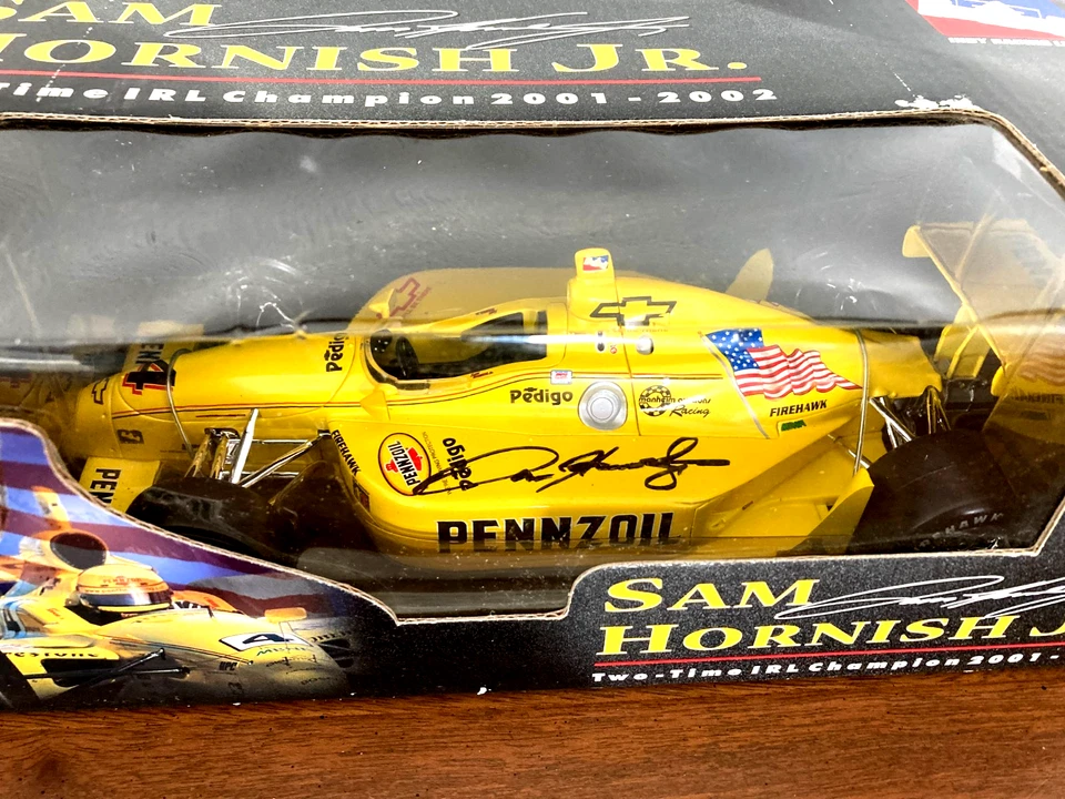 Action 2001 2002 Sam Hornish Jr 2 Time Champion Indy Car Force 1:18 AUTOGRAPHED! - Image 3 of 4