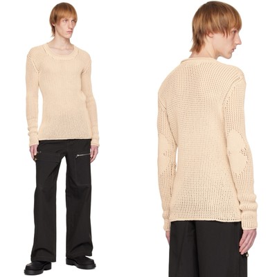 Dion Lee Beige Grid Sweater Knit Size NWT $760