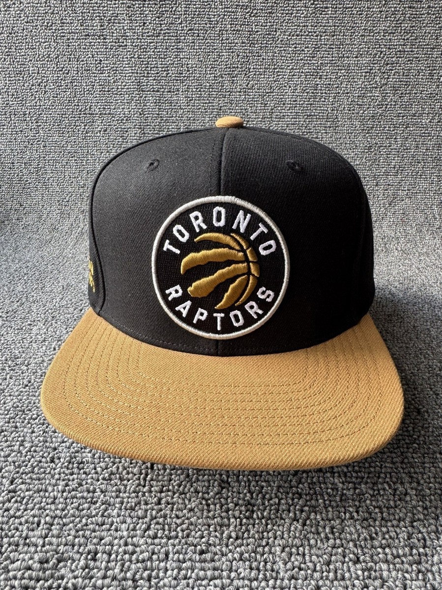 Mitchell & Ness Toronto Raptors Snapback Hat Black Tan Retro NBA Cap