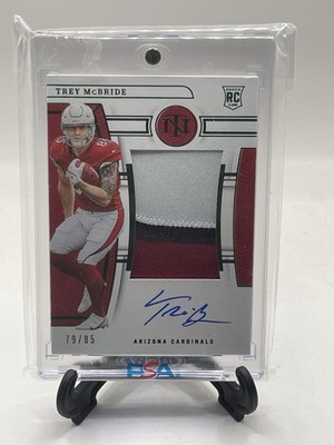 2022 Panini National Treasures Green Trey McBride Auto/3clr Patch RC #d 79/85