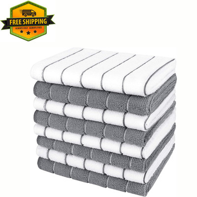 12''x12'' Kitchen Towels, Absorbent Dish Towels for Kitchen, Soft Dish Towels 8Pcs