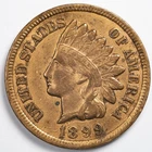 1899 Indian Head Penny Cent Very Fine/Extremely Fine (VF/XF) Cleaned