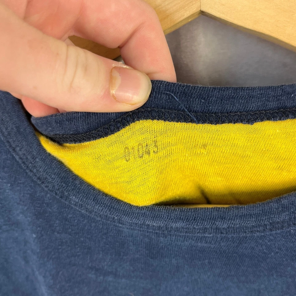 Vintage 60s 70s Notre Dame Double Face Reversible Champion T-Shirt Medium Navy - Image 3 of 4