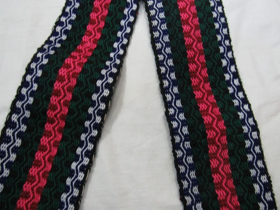 ANTIGUO DISFRAZ POPULAR CINTURÓN ANCHO TEJIDO A MANO Foto 4 de 4