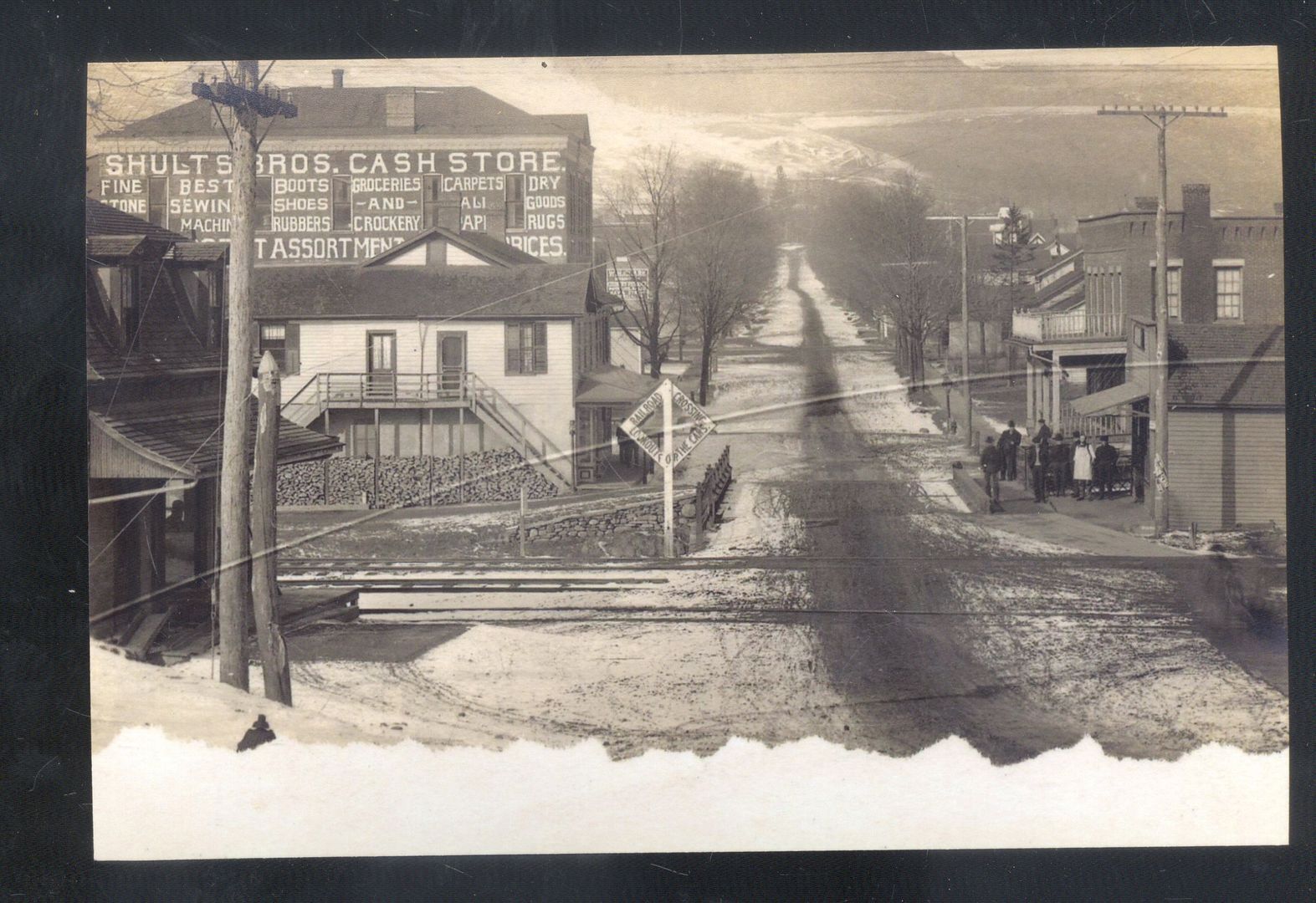 REAL PHOTO COHOCTON NEW YORK DOWNTOWN STREET SCENE BIRDSEYE VIEW