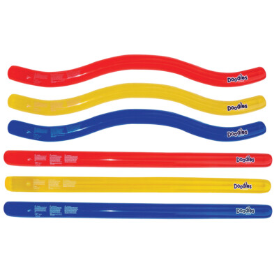 Swimline 9008SL 72'' Doodles Inflatable Noodles Pack of 6
