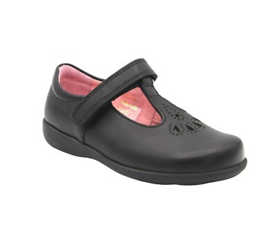 Start-rite Girl's Daisy May T-Bar School Shoes Black Patent Leather