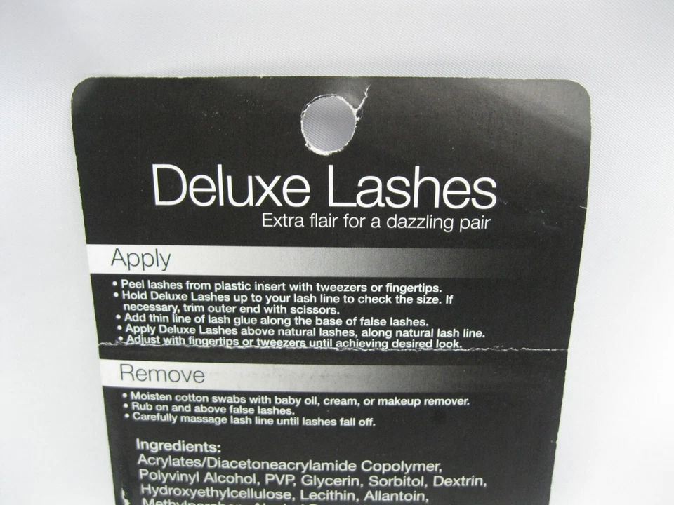 Deluxe Blue Lashes Shiny Foil Club Fake Eye Adhesive Retro Vintage Momentum New - Image 4 of 4