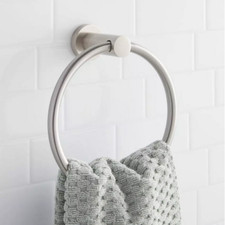 Signature Hardware Ceeley Collection Towel Ring - Brushed Nickel