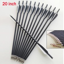 12pcs 20inch Archery Carbon Crossbow Bolts Half Moon Nock OD8.8mm Arrows Hunting