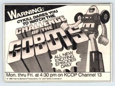 1985 CHALLENGE OF THE GOBOTS 3.5X4.5 AD KCOP ...