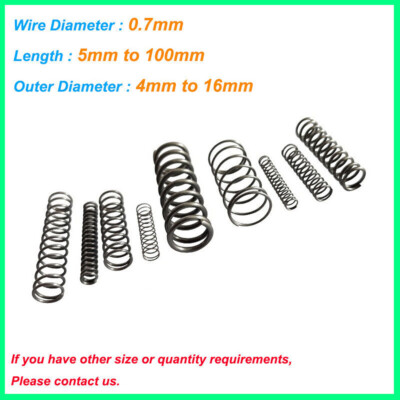 #ad #ad Wire Dia 0.7mm Compression Springs Material Spring Steel Pressure Spring for DIY $6.99