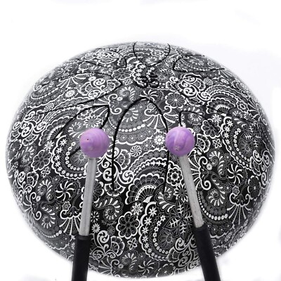 Satnam Happy Drums Steel Tongue Drum 8 Notes 6-Inch Handpan Percussion Instru...