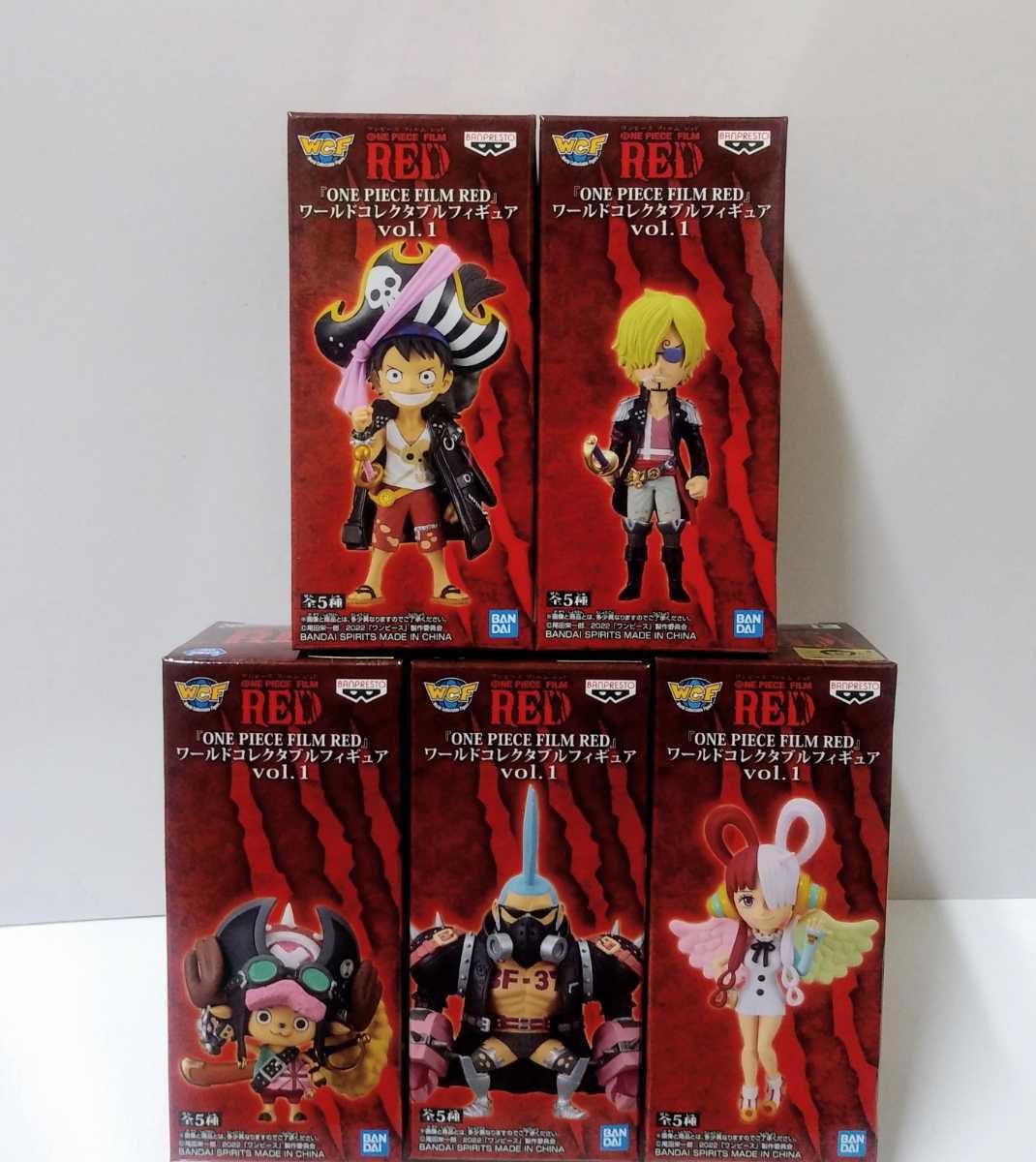 ONE PIECE World Collectable FILM RED Figure Vol.1 All set of 5  