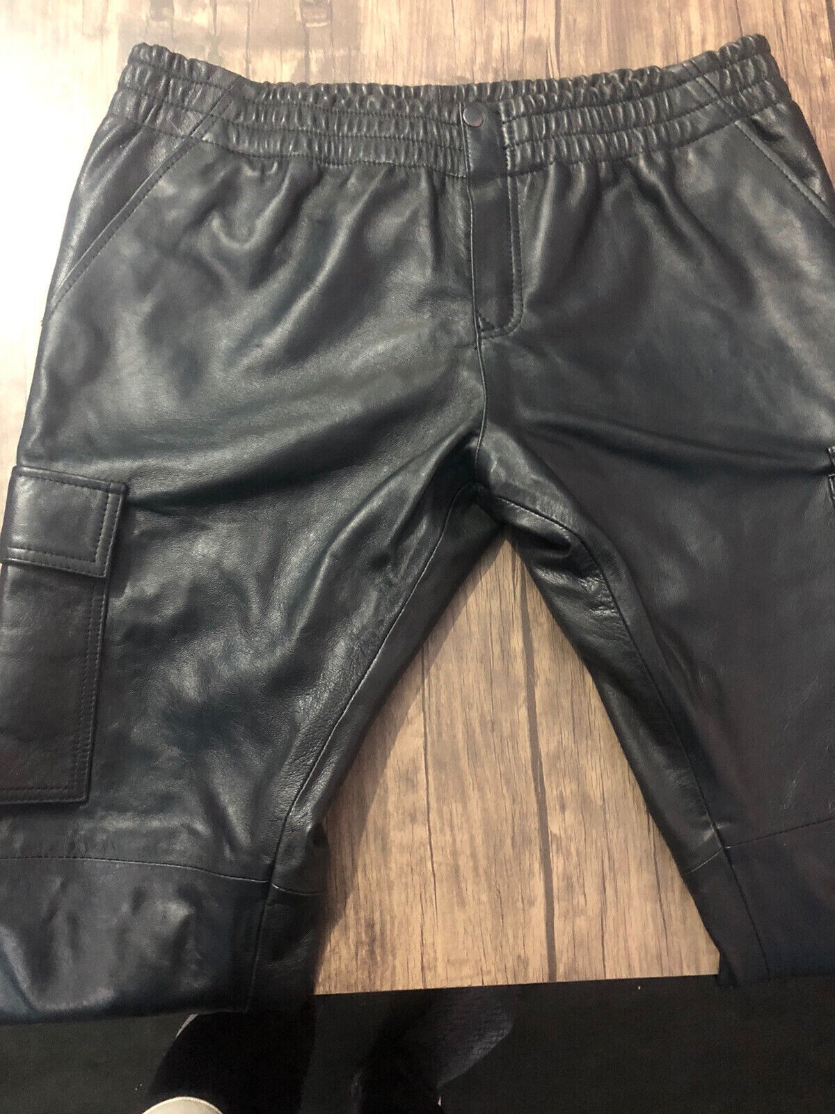 CLEARANCE VARIOUS Men's Leather Leather Party Pants Slim Fit Real