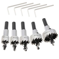 5 pcs 16-30 mm Drill Bits Set 5/8 inch to 1-3/16 inch HSS Hole Saw Cutter
