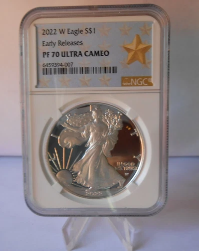 2022W PROOF AMERICAN SILVER EAGLE EARLY RELEASES NGC PF70